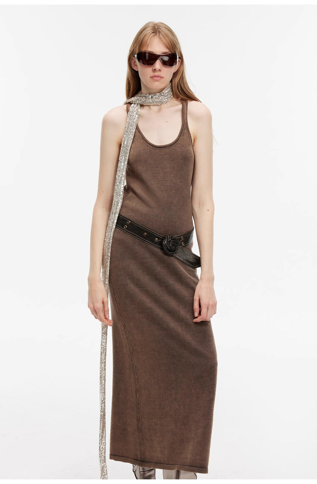 "Cool Girl Recipe" Luxury Brand Exclusive Ferment-Washed Distressed Vest Dress