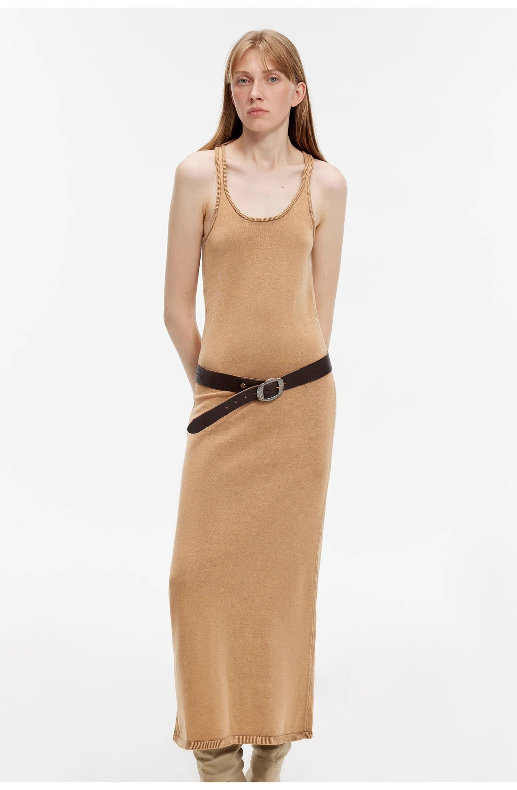 "Cool Girl Recipe" Luxury Brand Exclusive Ferment-Washed Distressed Vest Dress