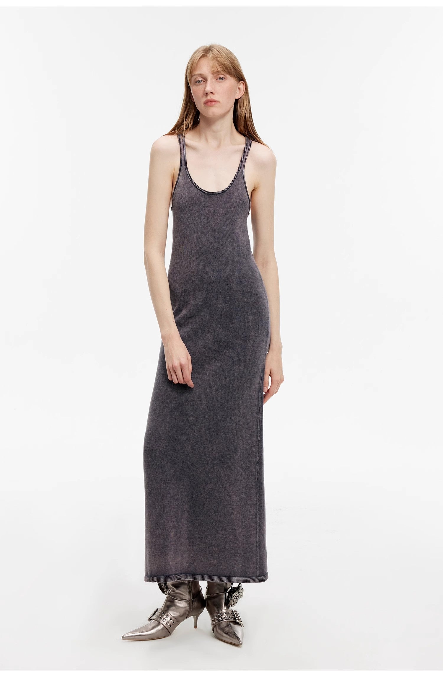 "Cool Girl Recipe" Luxury Brand Exclusive Ferment-Washed Distressed Vest Dress