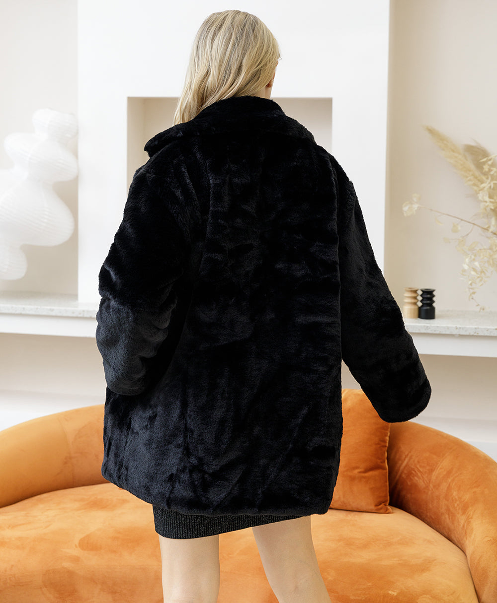 Autumn Winter New Women Faux Fur Coat Elegant