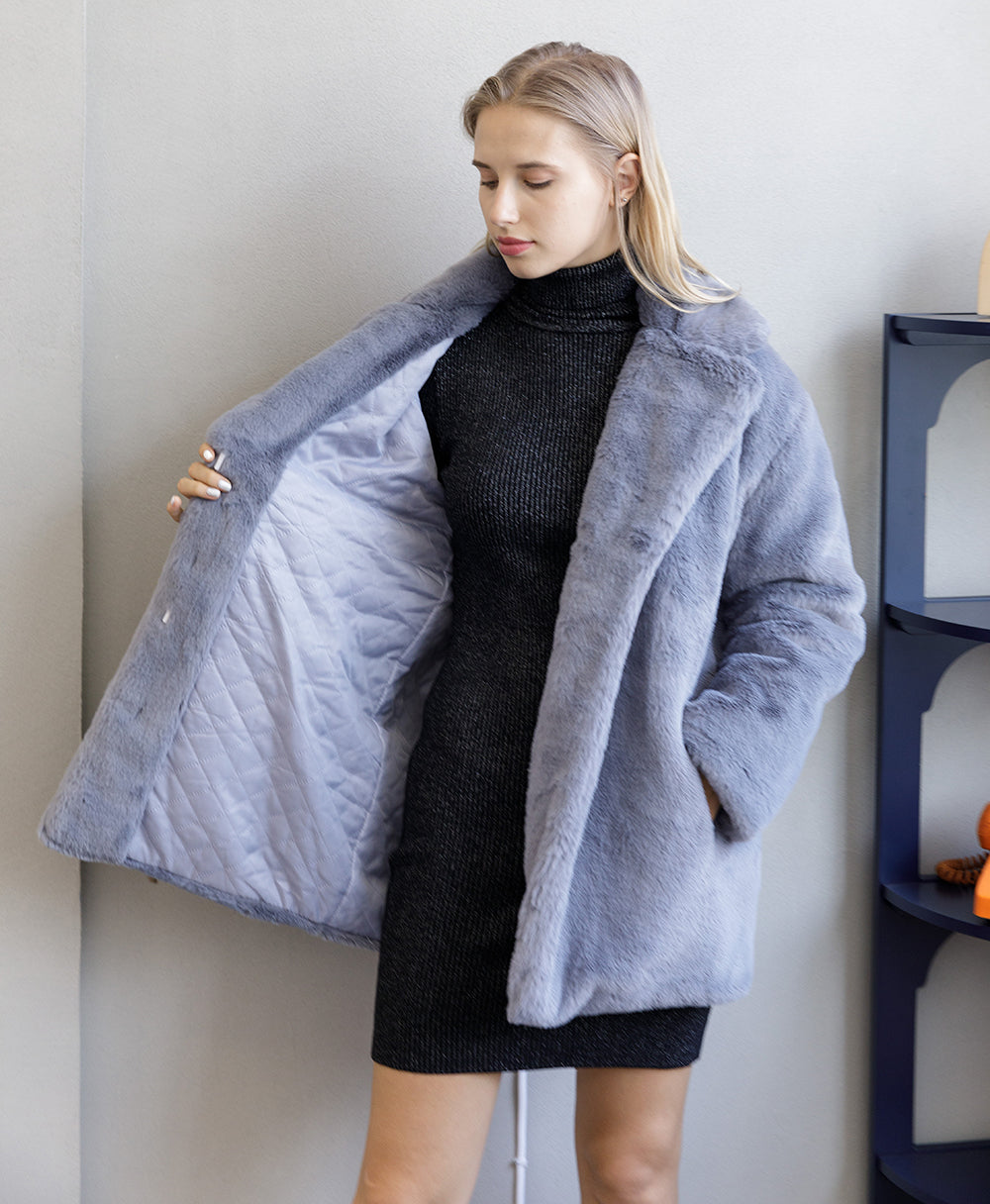 Autumn Winter New Women Faux Fur Coat Elegant