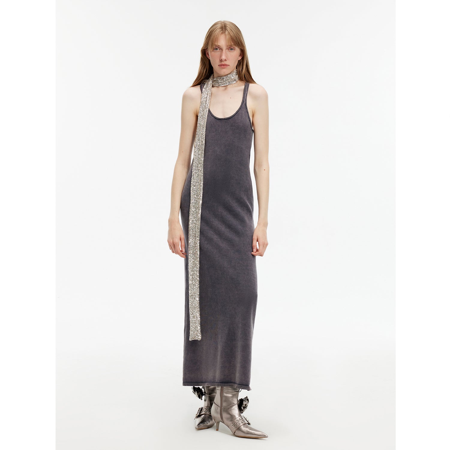 "Cool Girl Recipe" Luxury Brand Exclusive Ferment-Washed Distressed Vest Dress